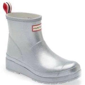 Silver Metallic Rain Boot NWOB